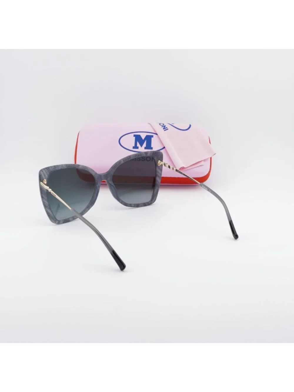 Missoni MIS 0083/S 0S37 9O Butterfly Sunglasses - White Black / Dark Grey